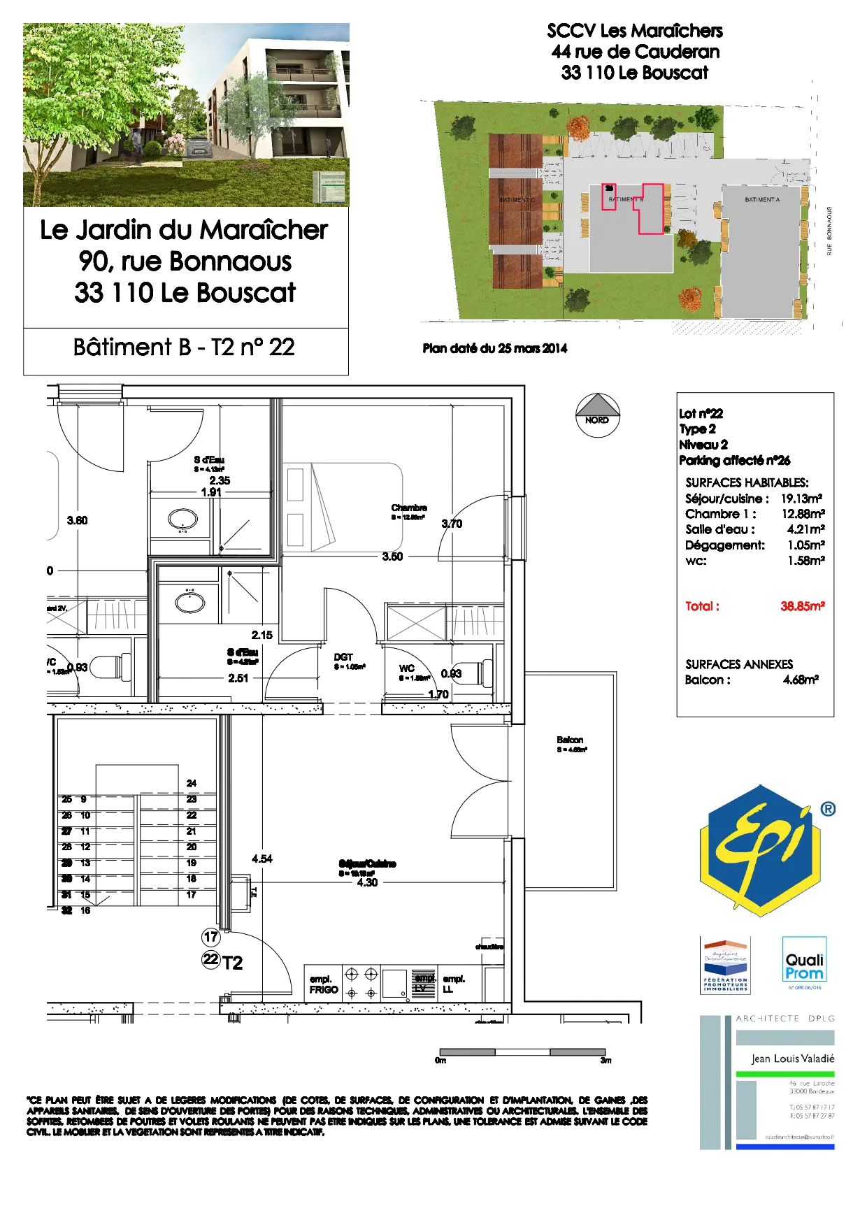 Photo de Appartement T2 38m² à Le Bouscat